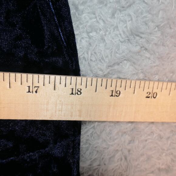 RM Richards Maxi Velour Velvet Dress Women 12 Blue Attached Cape Evening Elegant - Picture 9 of 13